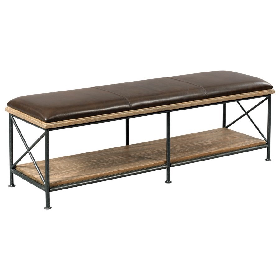 Kincaid Furniture Modern Forge 944 480 Taylor Leather Bed Bench With 